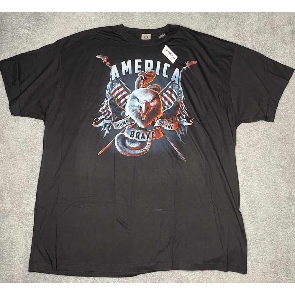 NWT Liquid Blue "America Home Of The Brave" Tshirt Mens 4XL T Eagle Graphic 2014